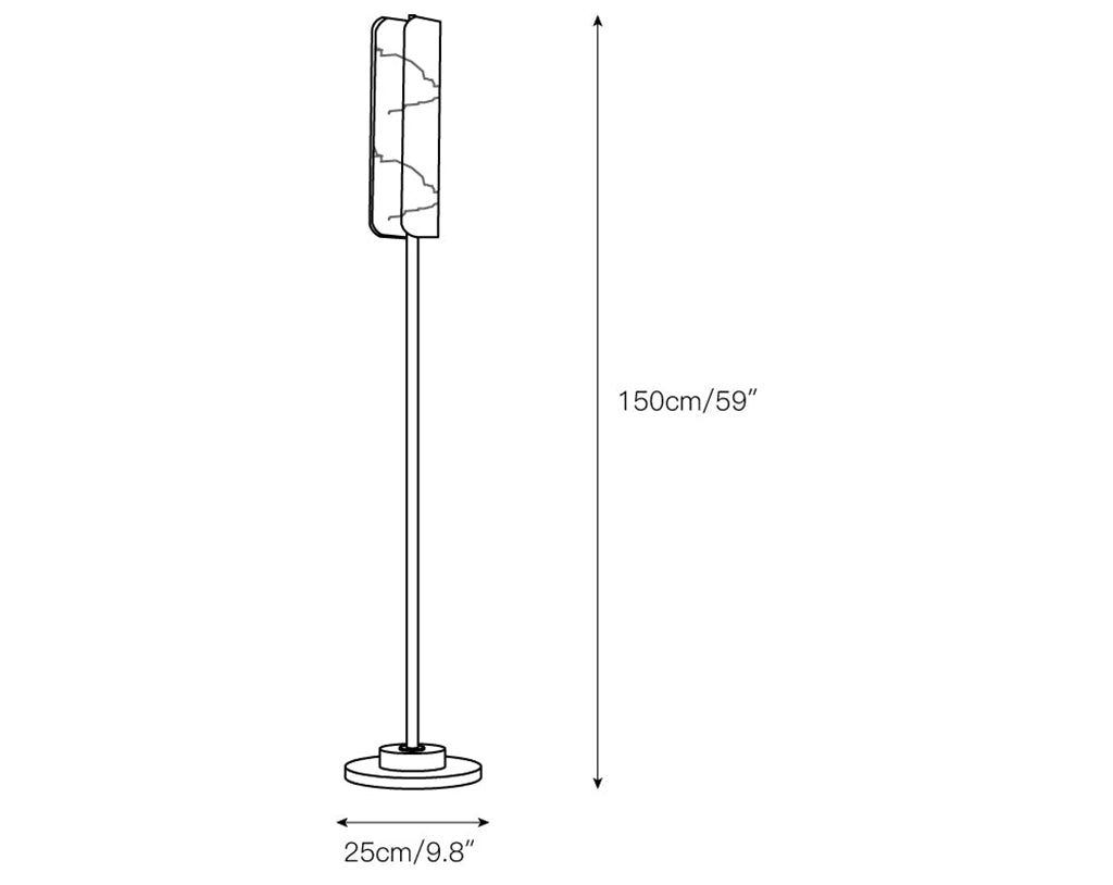 Alabaster Years Brass Floor Lamp
