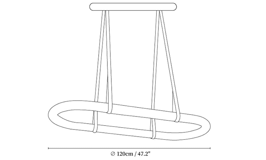 Alabaster Round Leather Chandelier