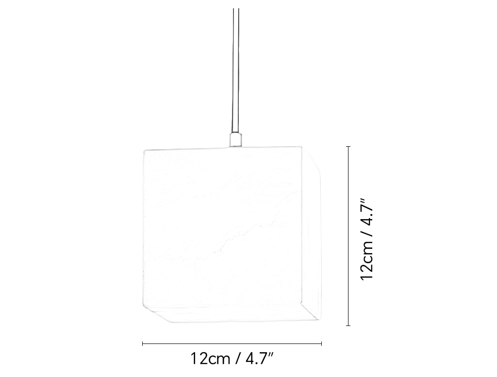 Modern Alabaster Square Pendant Light