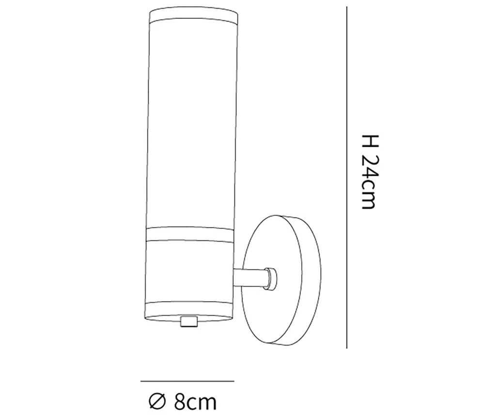 Cylindrical Lampatron Alabaster Wall Lamp
