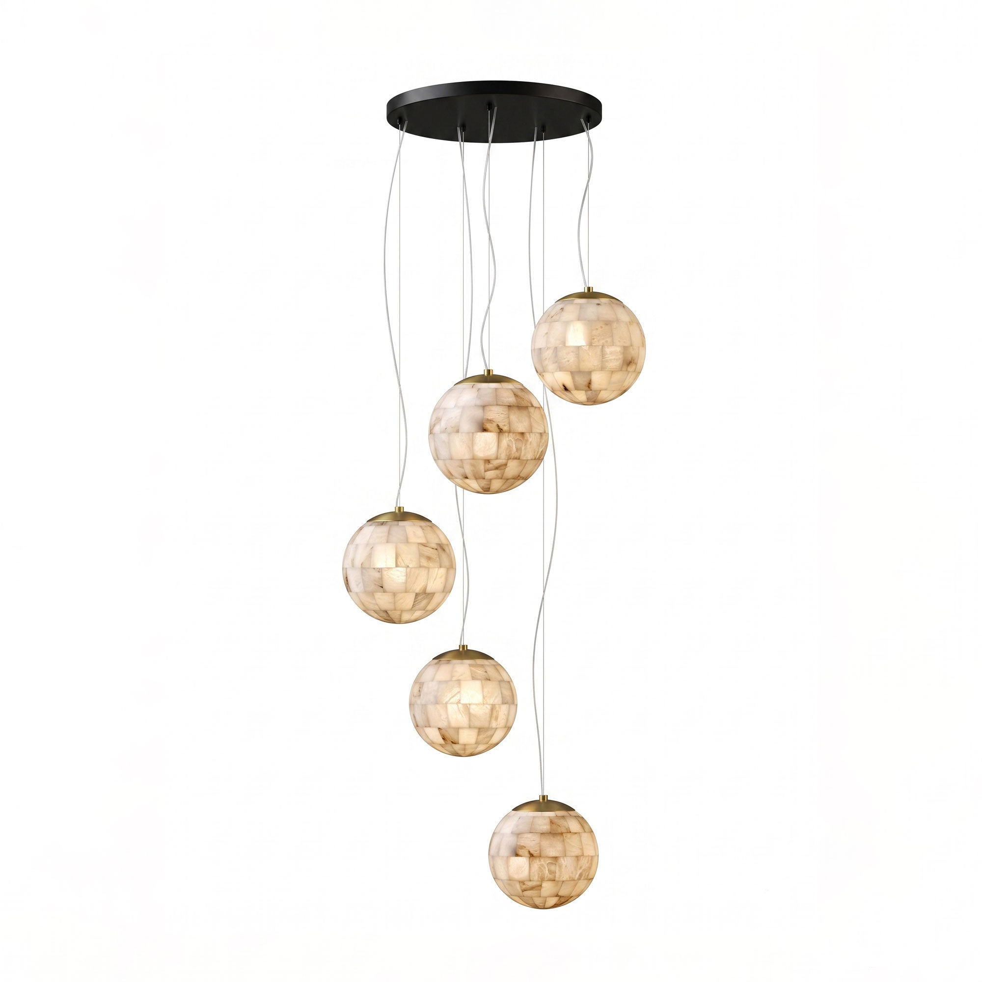 Alabaster Ball Pendant Light