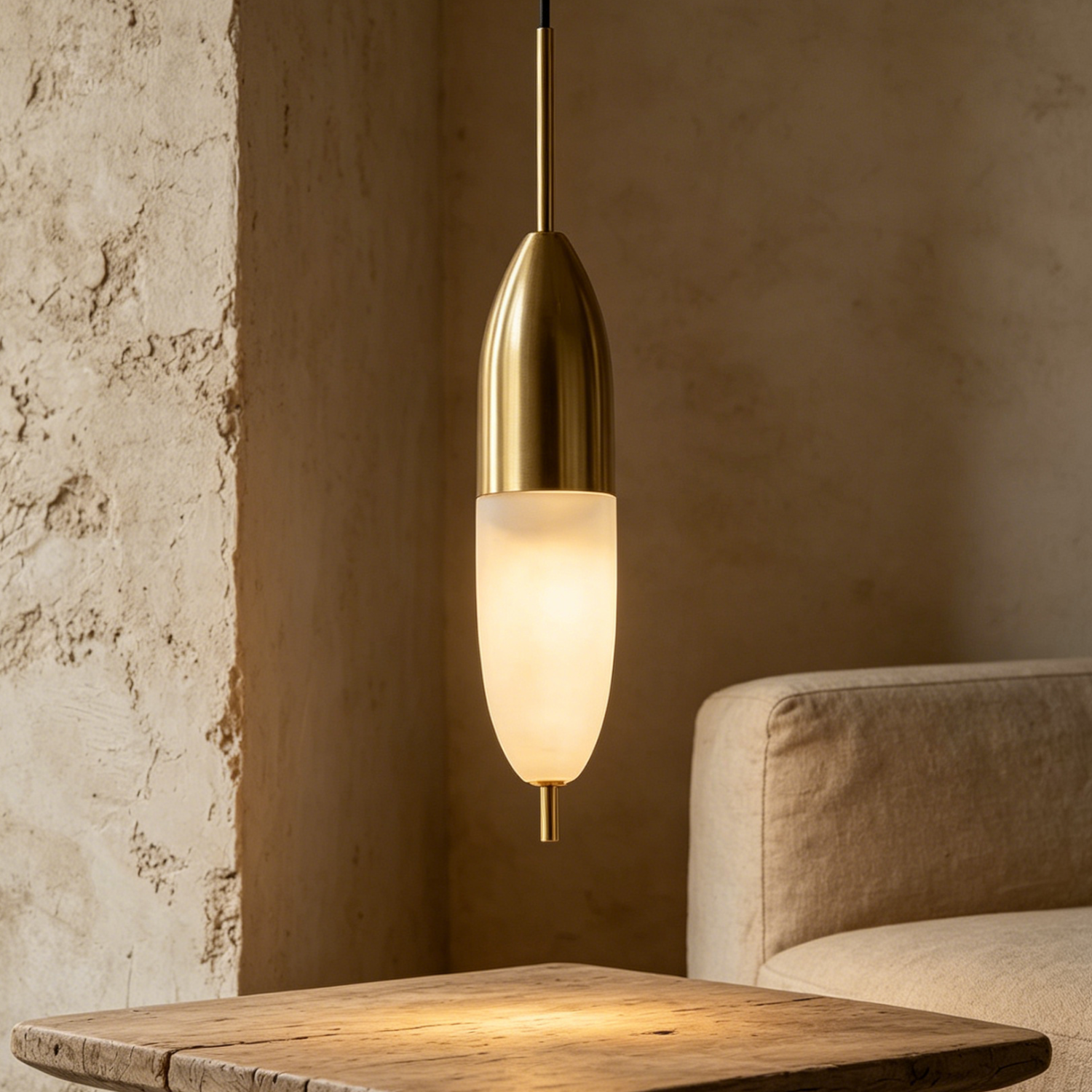 Alabaster Bolus Pendant Light