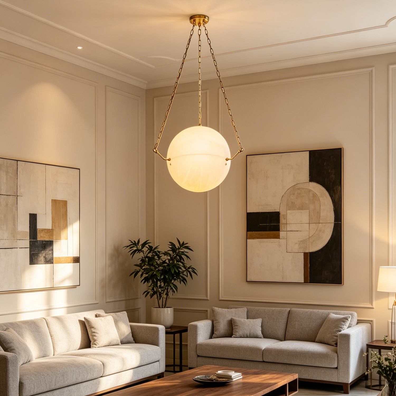 Atlas Alabaster Pendant Lamp