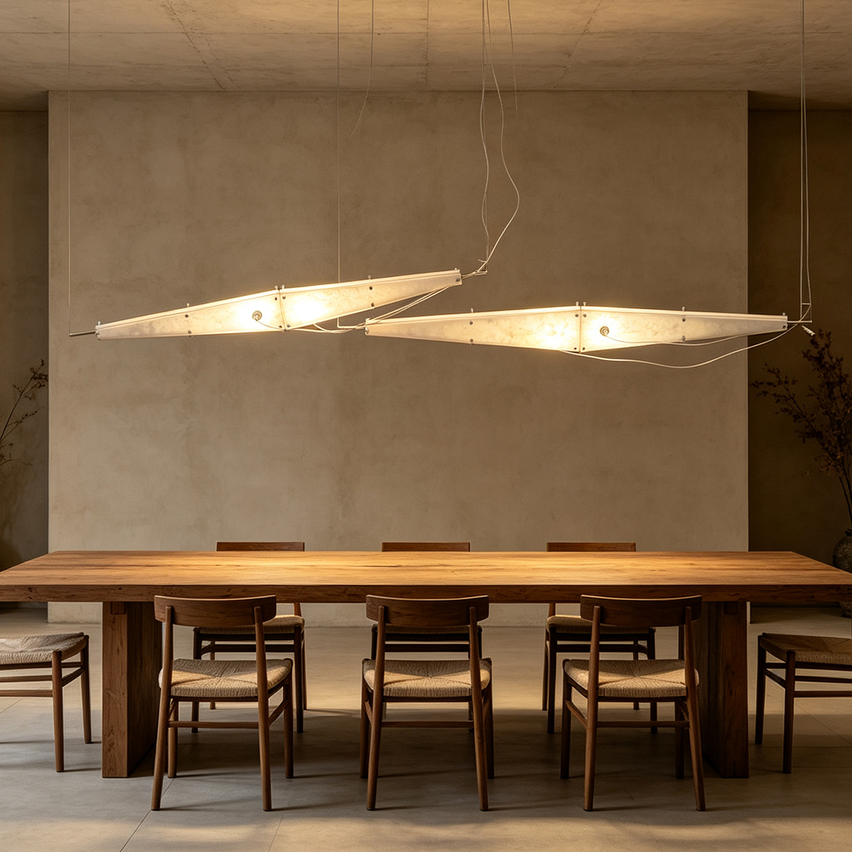 Casailighting Fragment Alabaster Chandelier - Natural Stone & Brass Linear Pendant