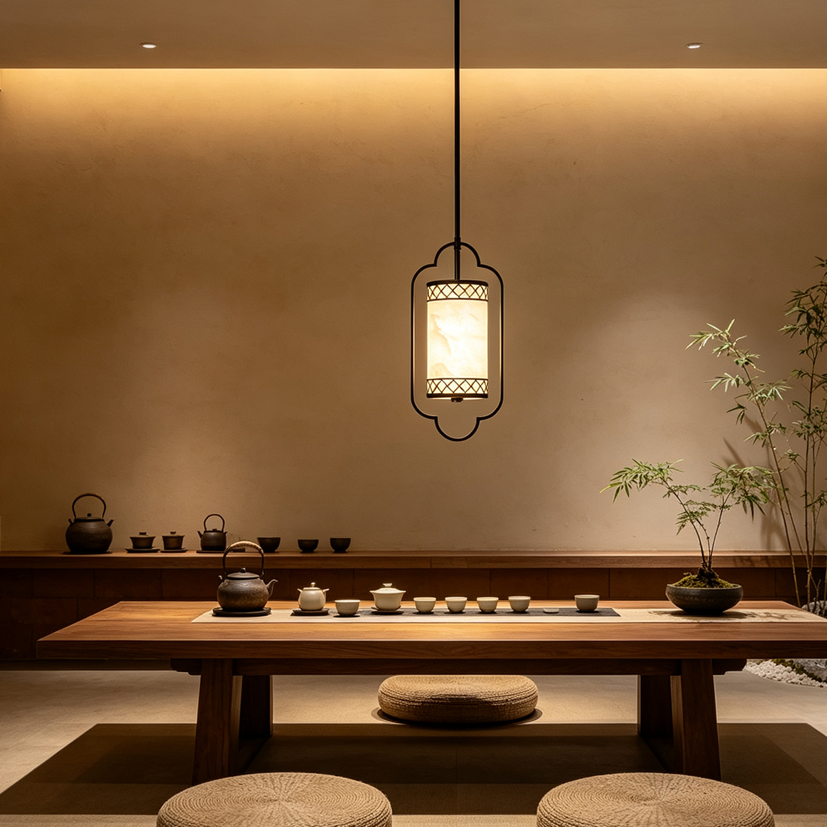 Artistic Version: Casailighting “Lattice Lantern” Alabaster & Gunmetal Brass Pendant Light