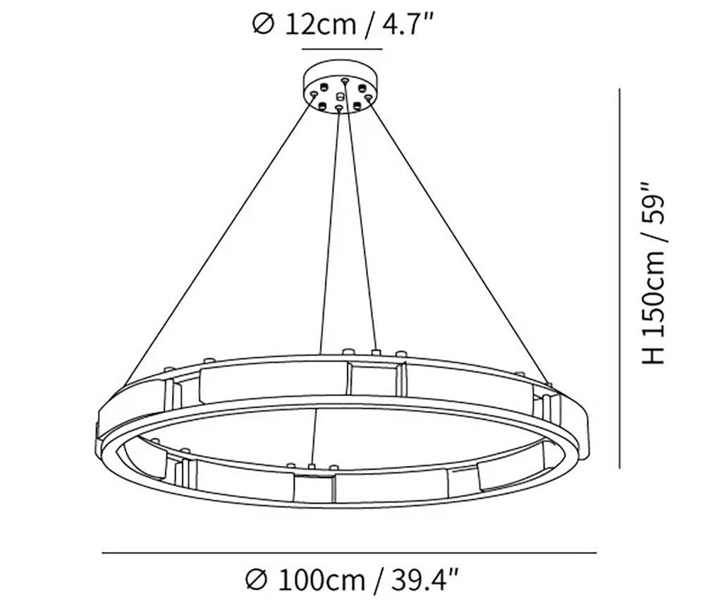 Round Qatar Modern Alabaster Chandelier