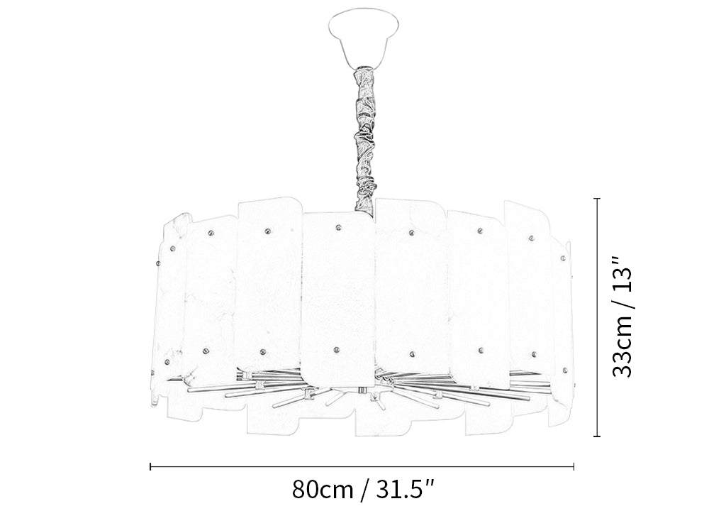 Marble Lorry Round Chandelier
