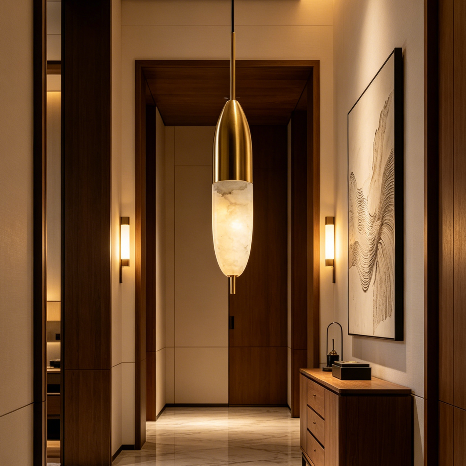 Alabaster Bolus Pendant Light
