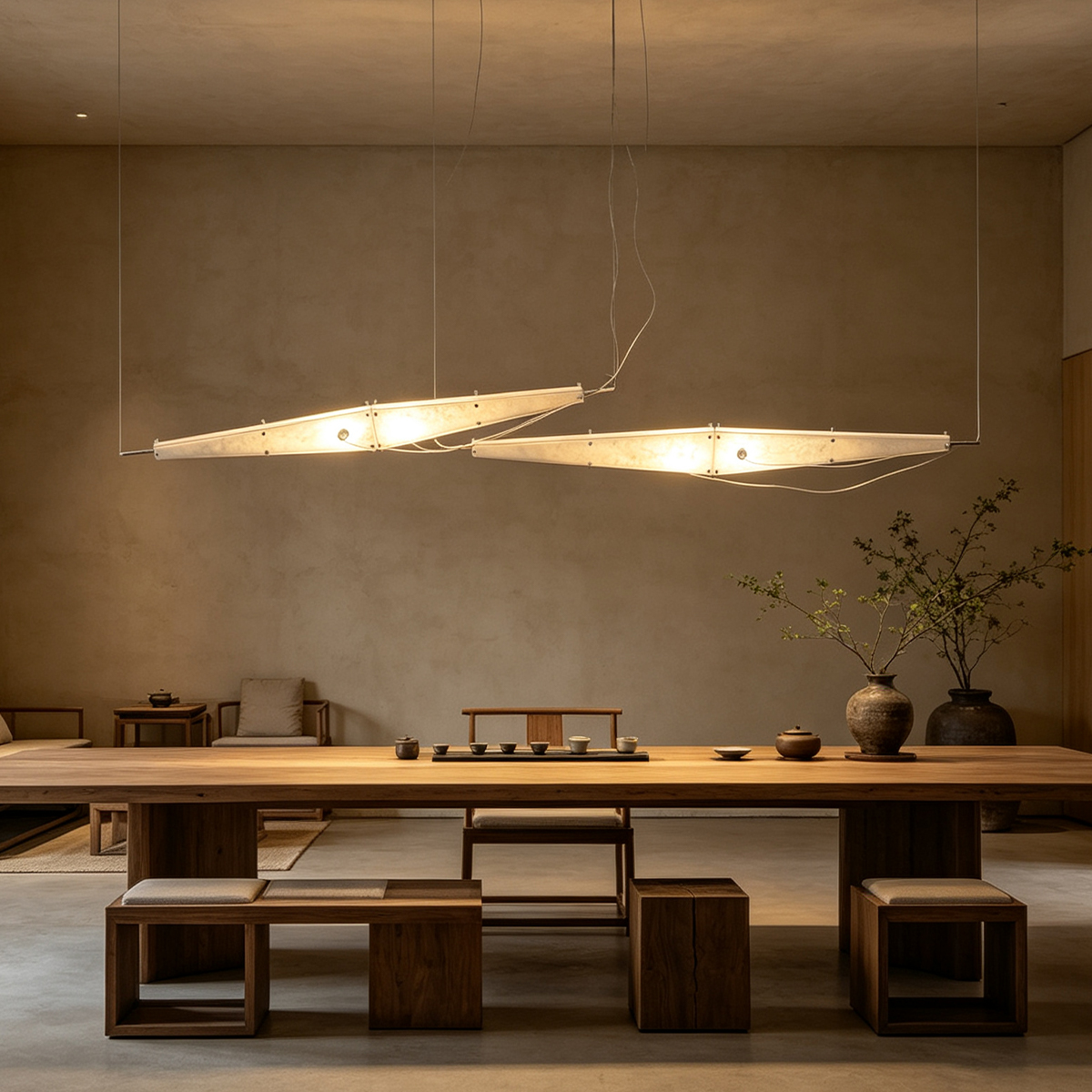 Casailighting Fragment Alabaster Chandelier - Natural Stone & Brass Linear Pendant