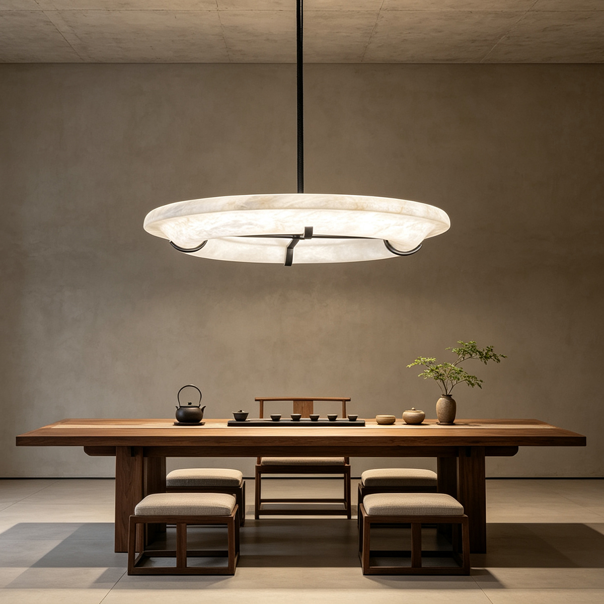 Casailighting Alabaster Ring Chandelier