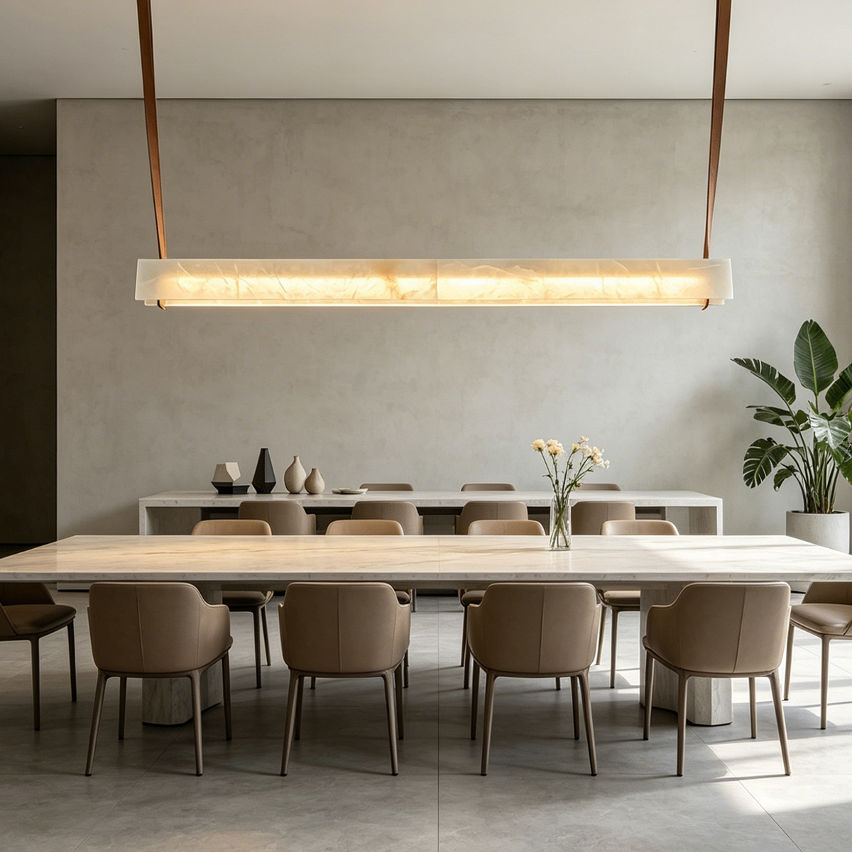 Casailighting Natural Marble Dimmable LED Hanging Chandelier