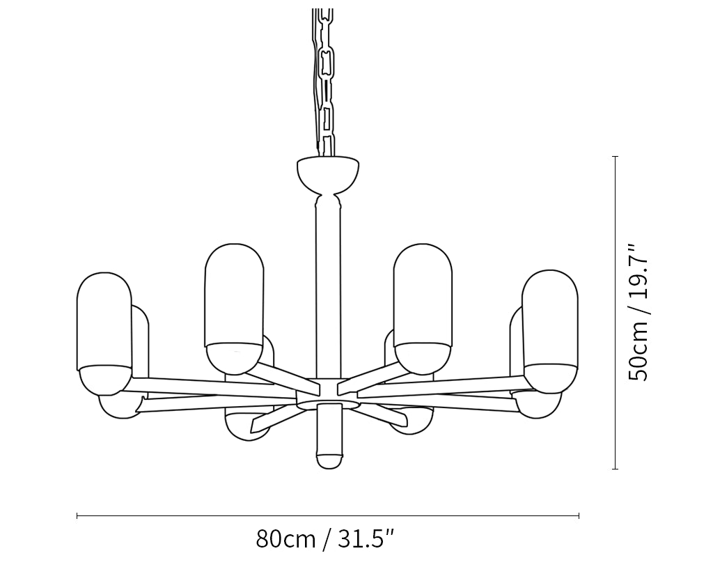 Alabaster Luxury Moonshade Brass Chandelier