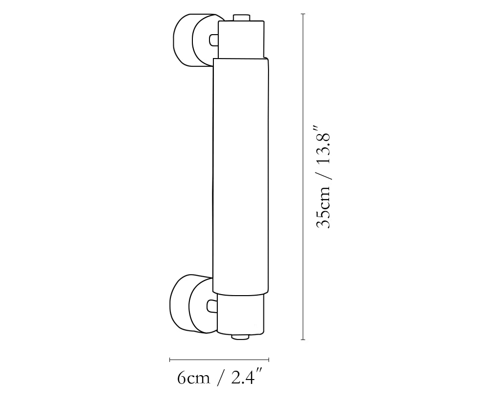 Tube Alabaster Cylinder Wall Lamp