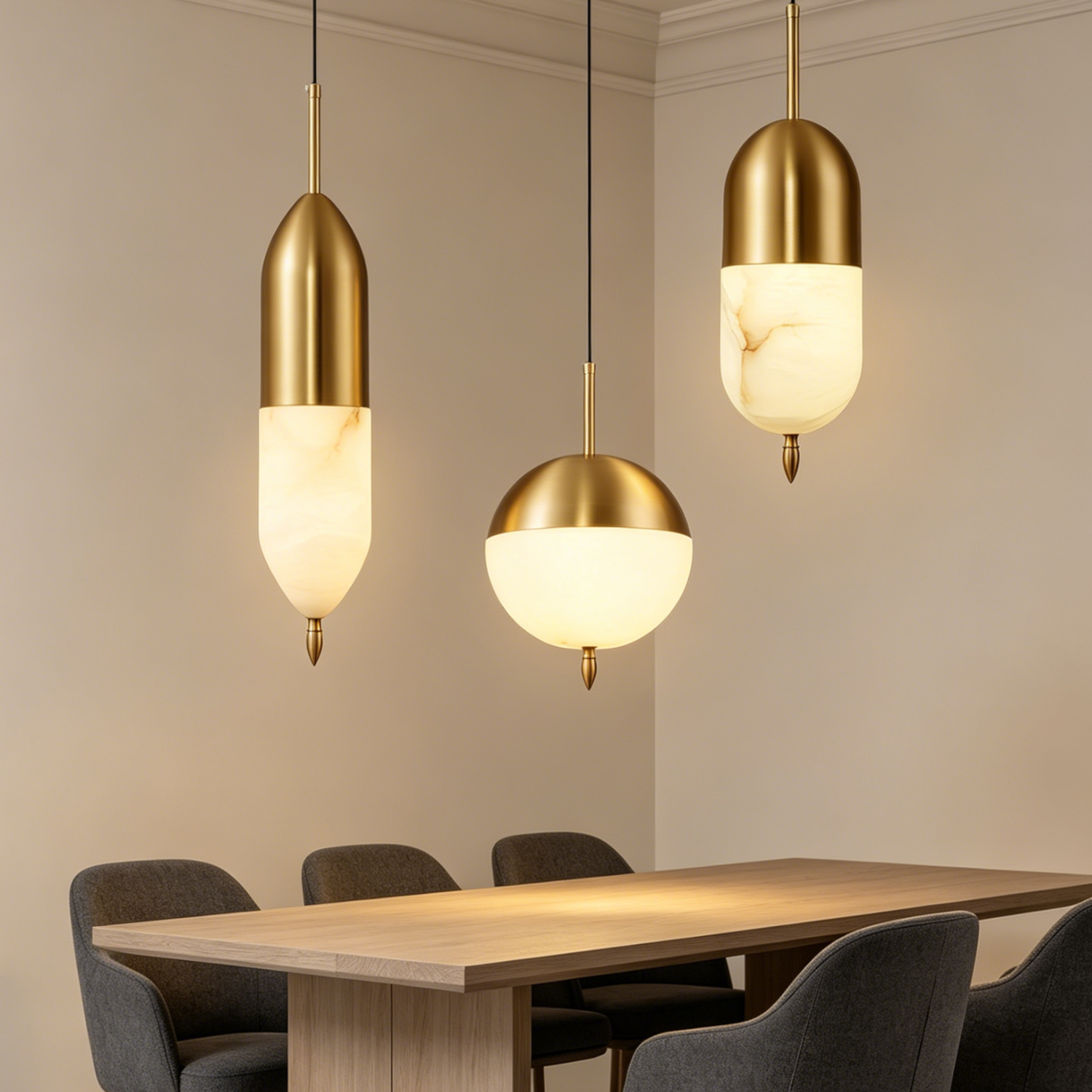 Alabaster Bolus Pendant Light