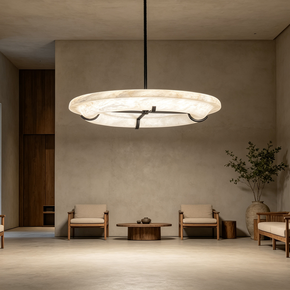 Casailighting Alabaster Ring Chandelier