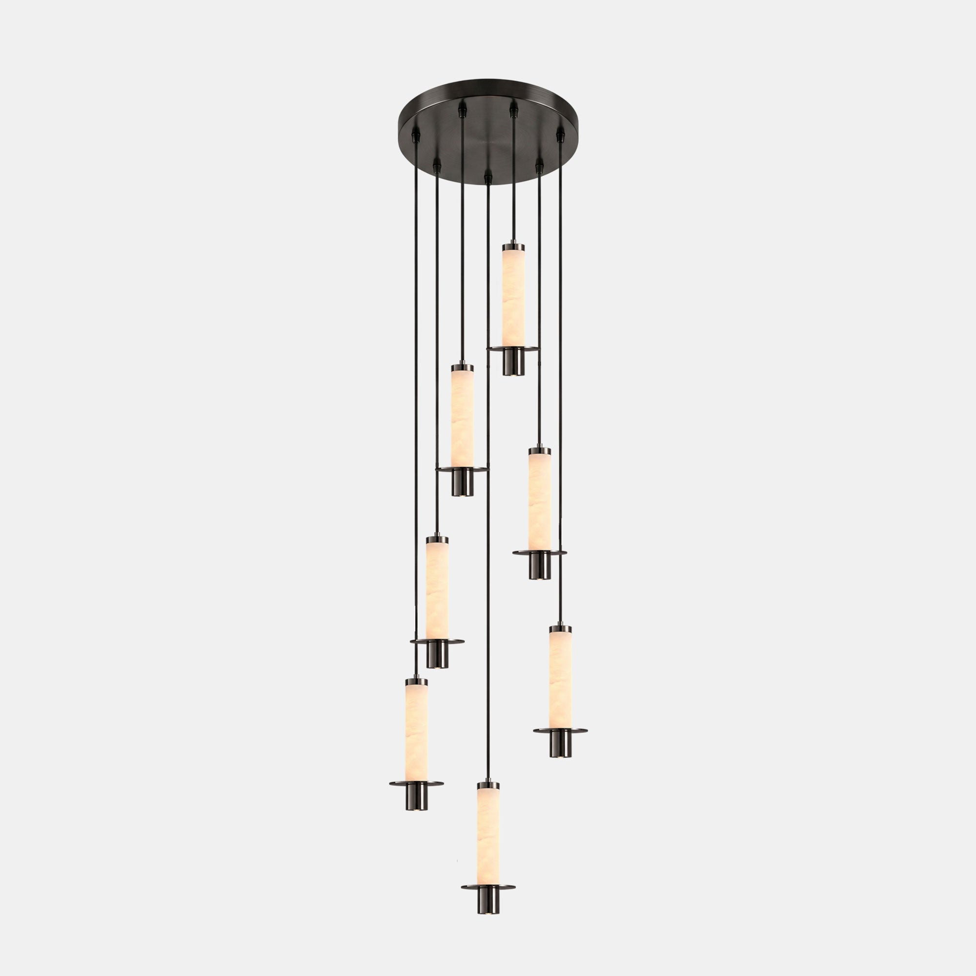Cylindrical Plinth Alabaster Pendant Lamp