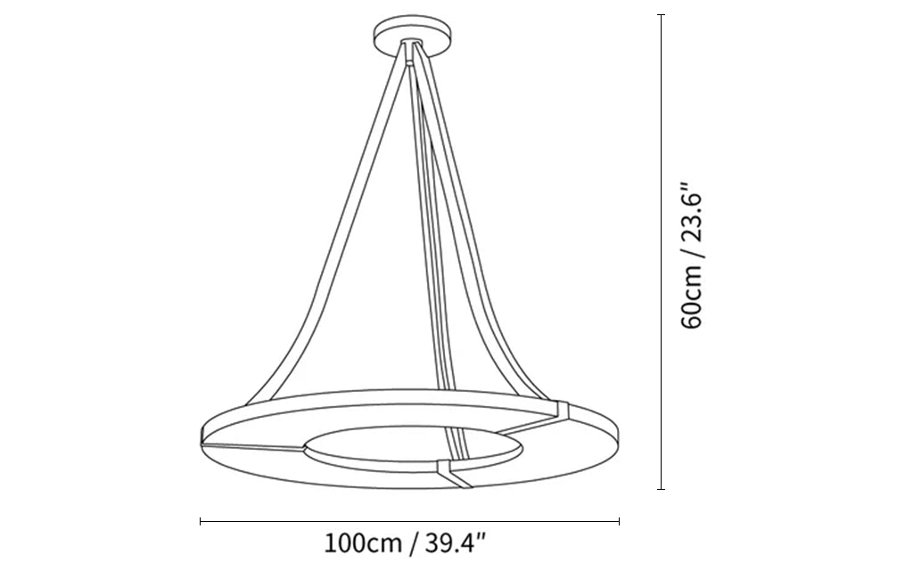 Alabaster Luxembourg Halo Chandelier