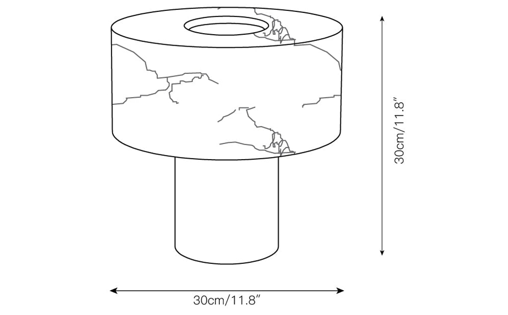 Alabaster Solid Cylindrical Table Lamp
