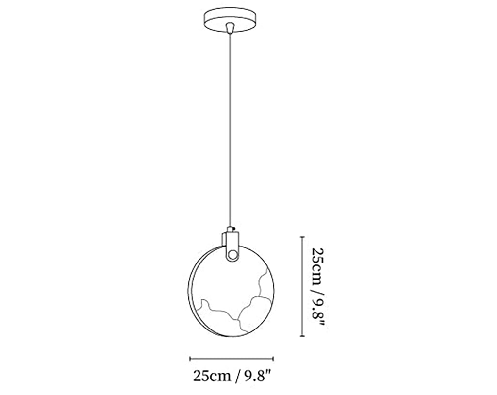 Disc Harvest Alabaster Chandelier
