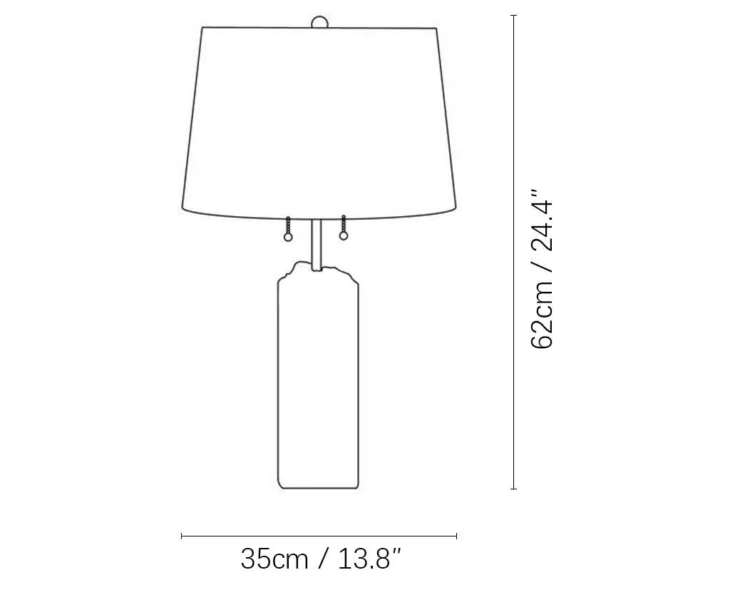 Alabaster Raw Fbric Table Lamp
