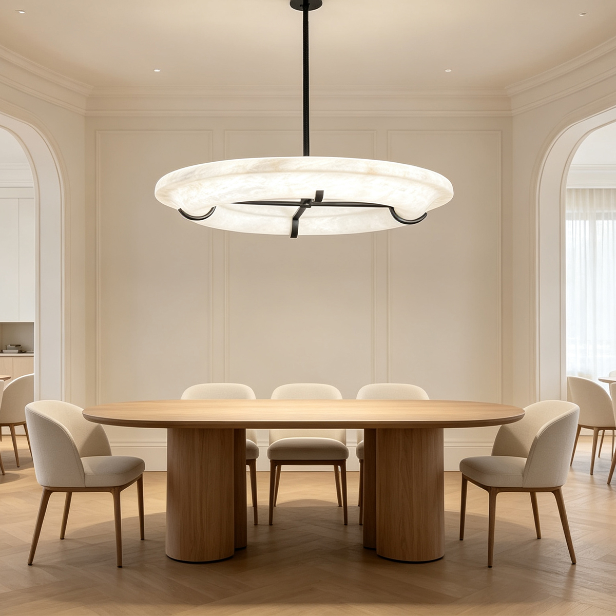 Casailighting Alabaster Ring Chandelier