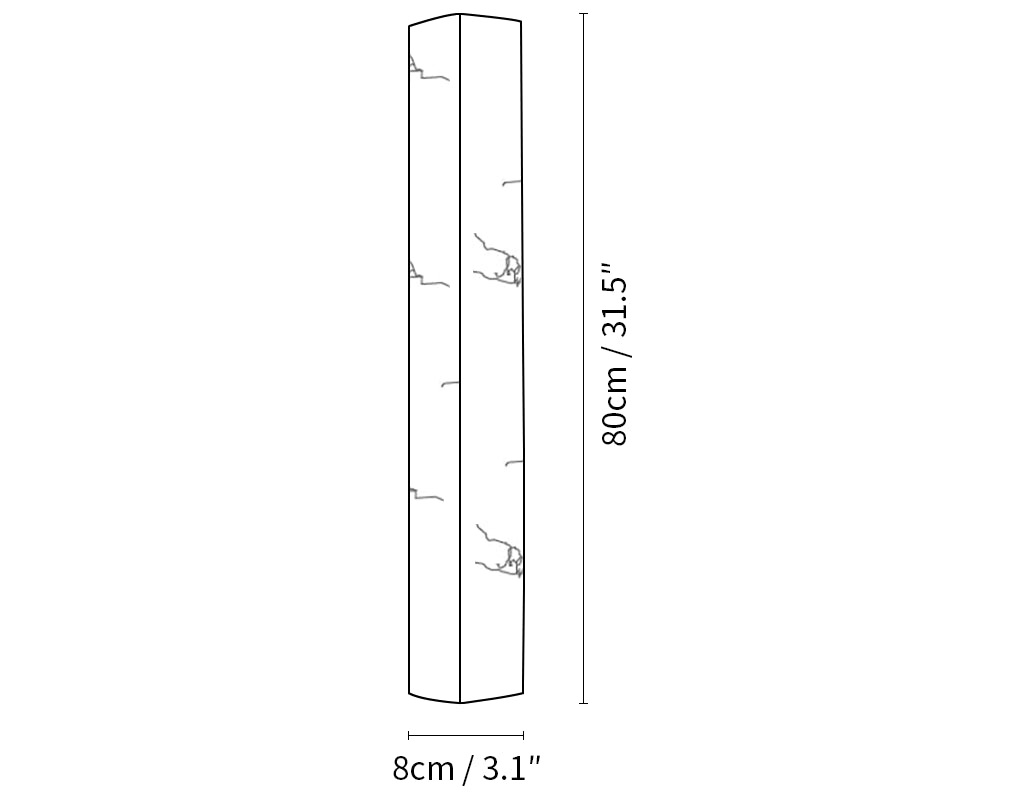 Modern Alabaster Rectangle Wall Sconce