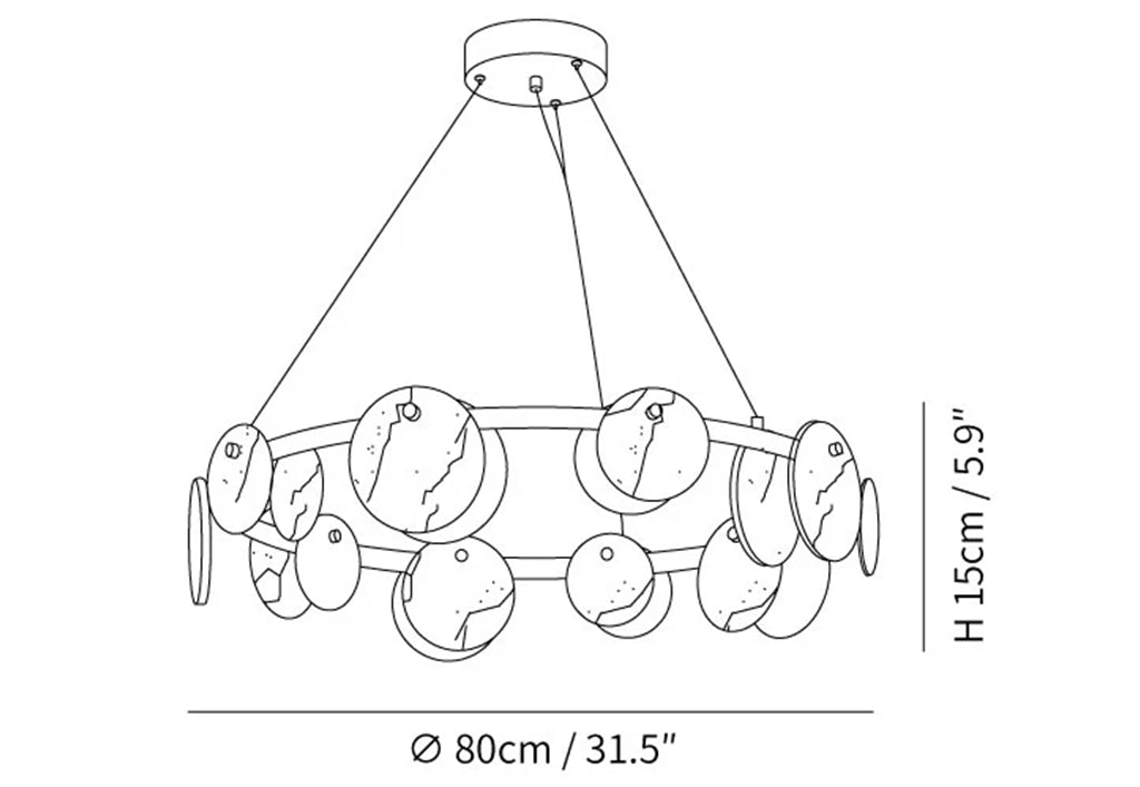 Round Trinidad Alabaster Chandelier