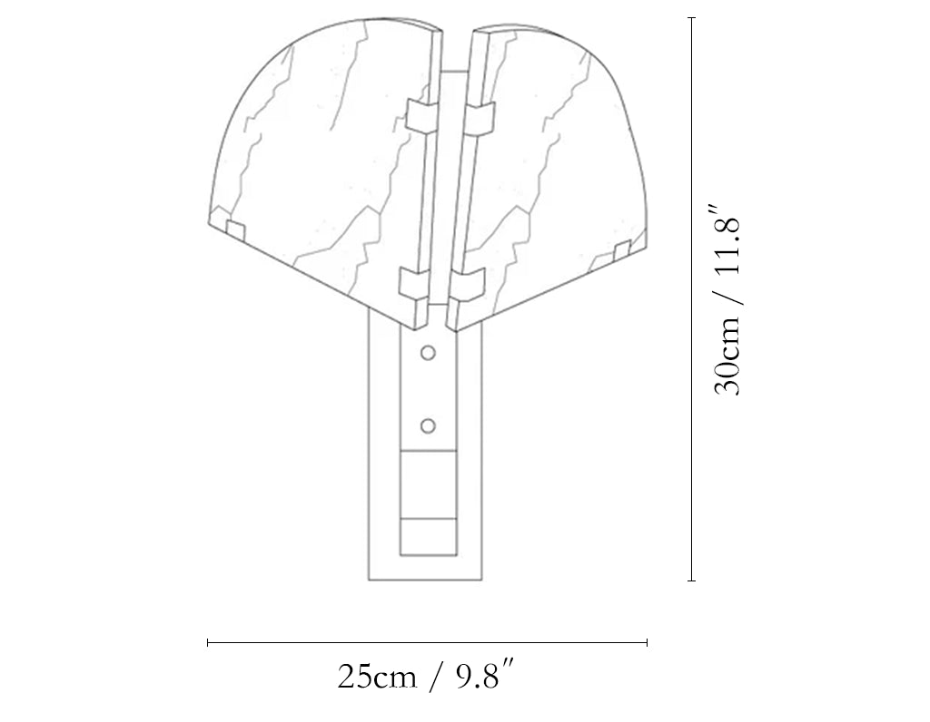 Alabaster Dione Wall Light