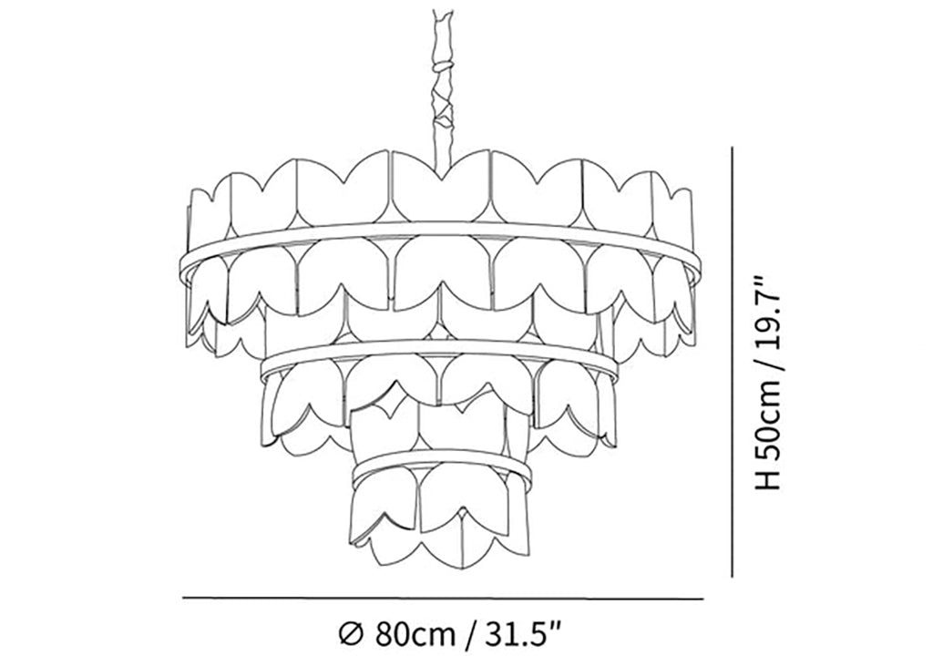 Alabaster Butterfly Round Chandelier