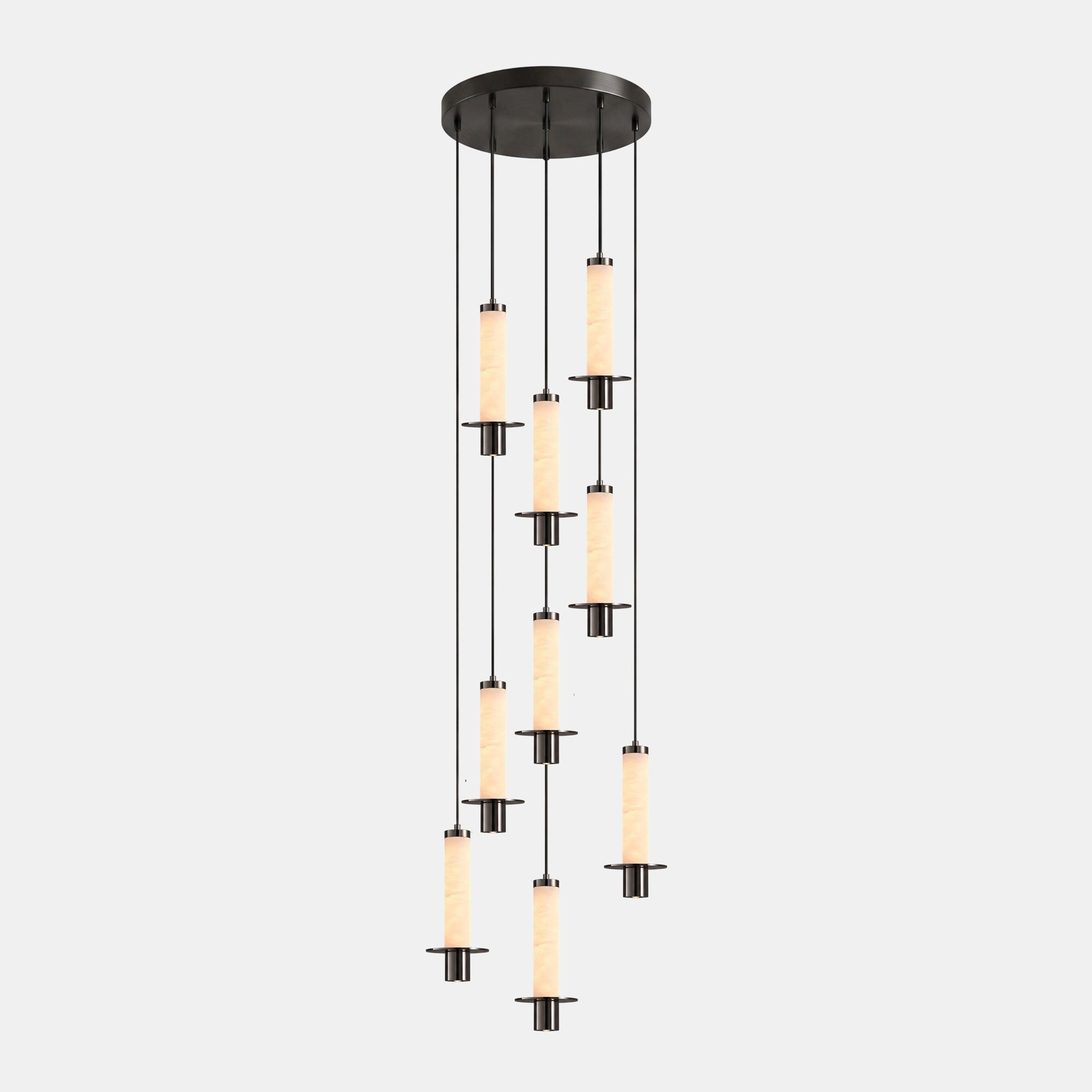 Cylindrical Plinth Alabaster Pendant Lamp