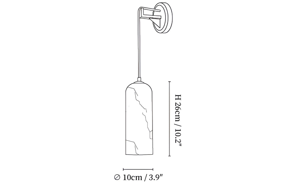 Modern Petra Alabaster Wall Sconce