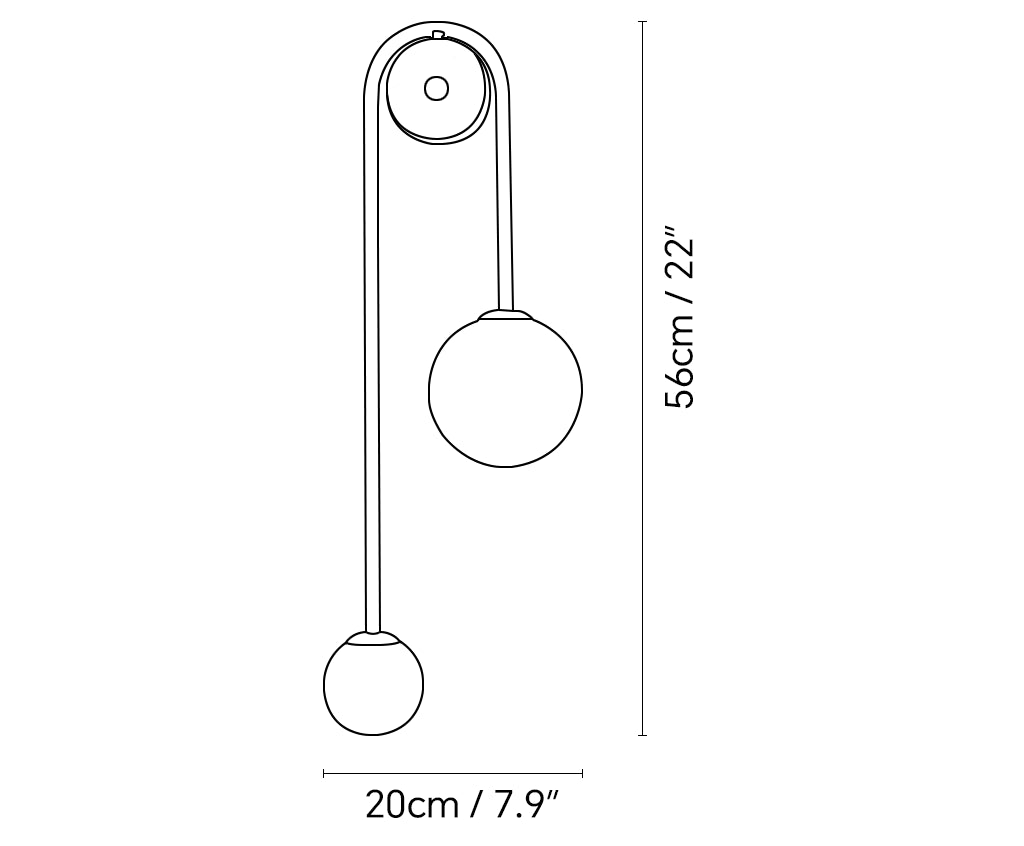 Spherical Glass Light Luxury Wall Lamp