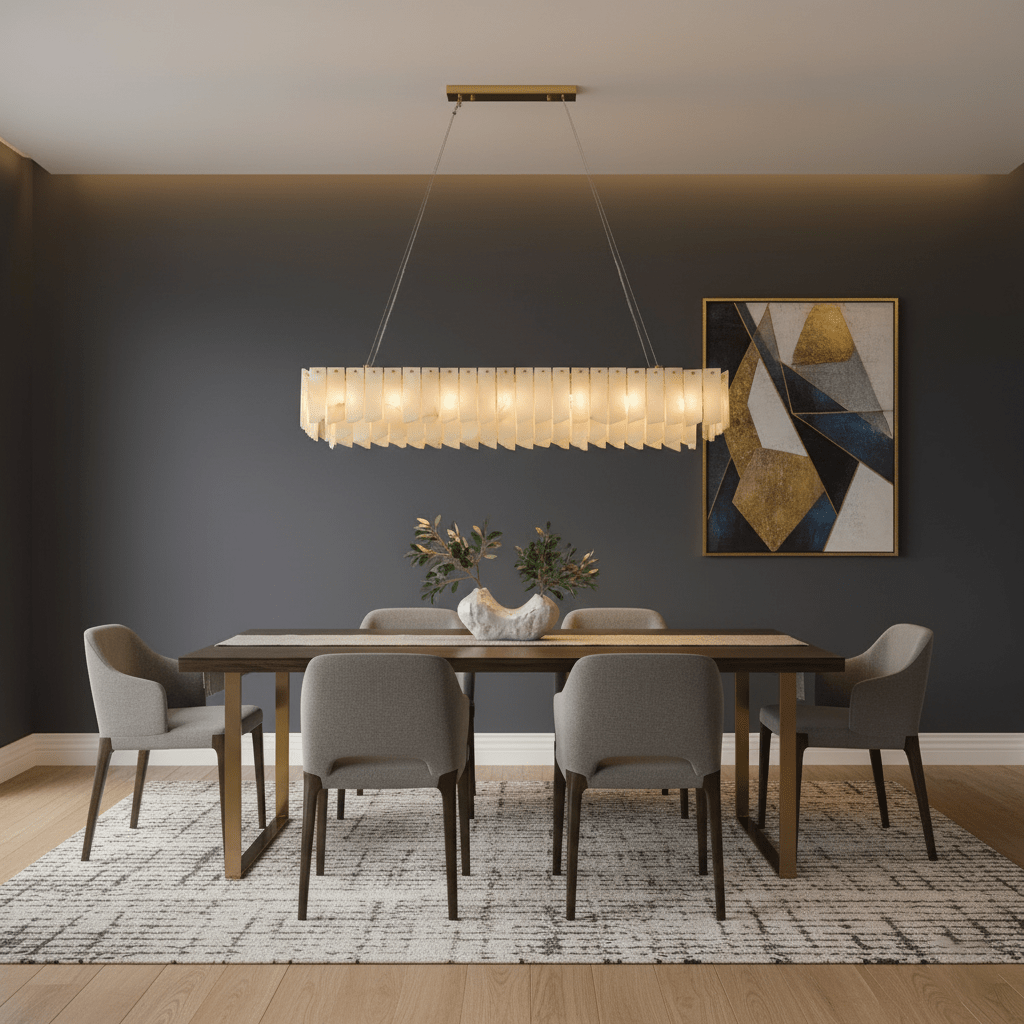 Alabaster Cascade Tiered Chandelier