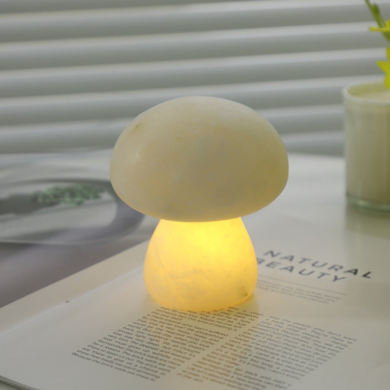 Alabaster Mushroom Table Lamp