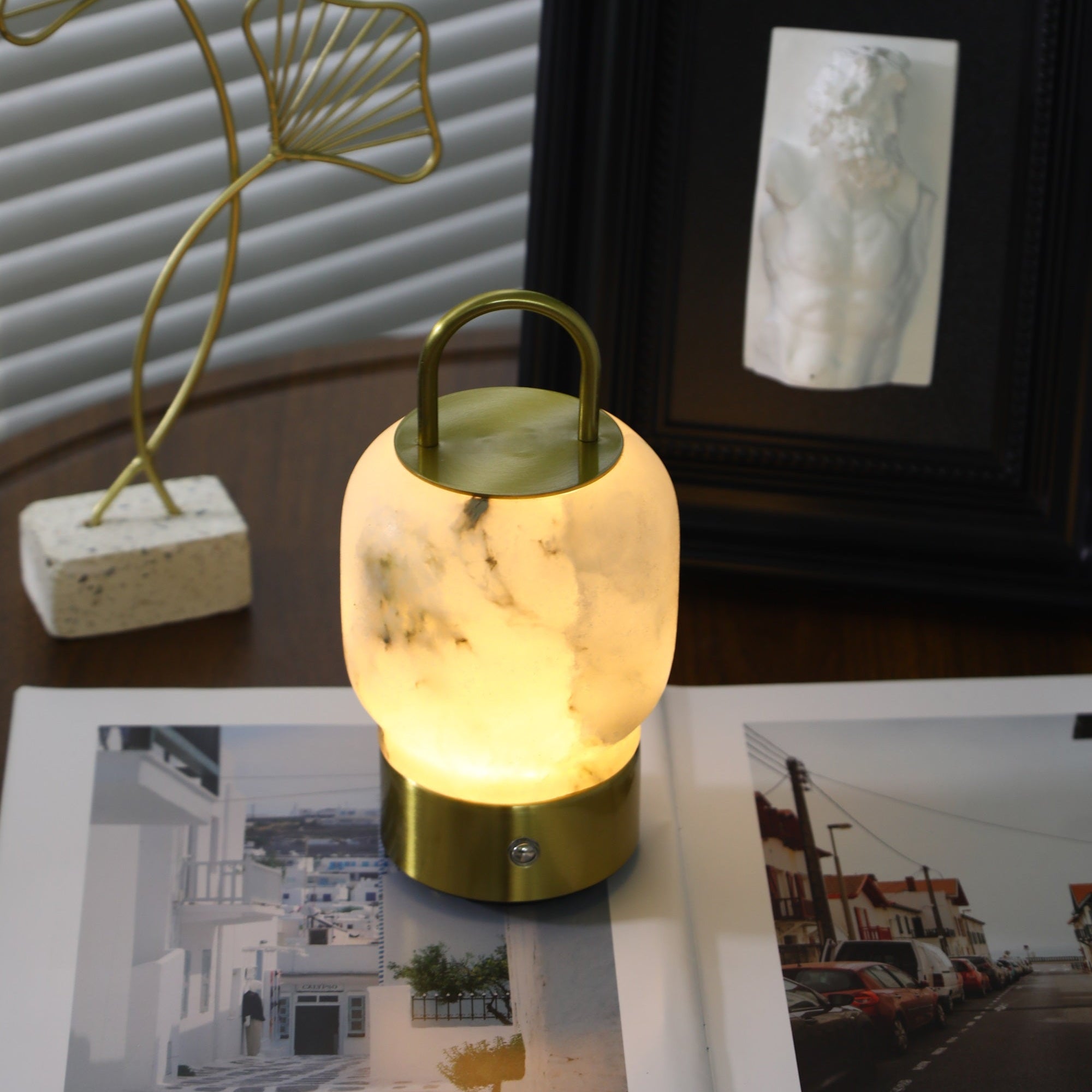 Alabaster Portable Rechargeable Table Lamp