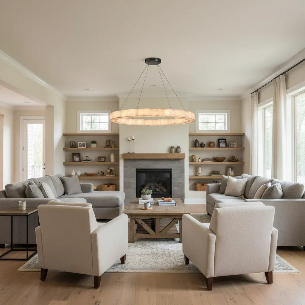 Alabaster Rivage Round Chandelier
