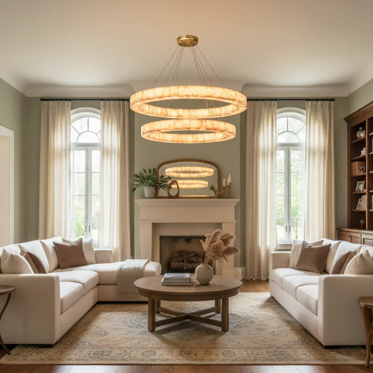 Alabaster Rivage Round Chandelier