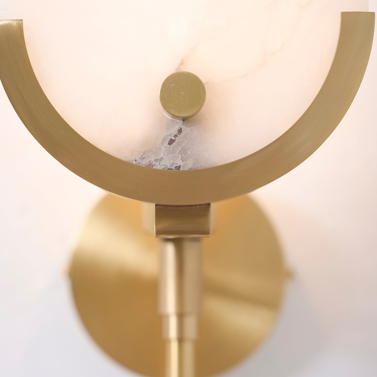 Ava Brass Alabaster Wall Lamp