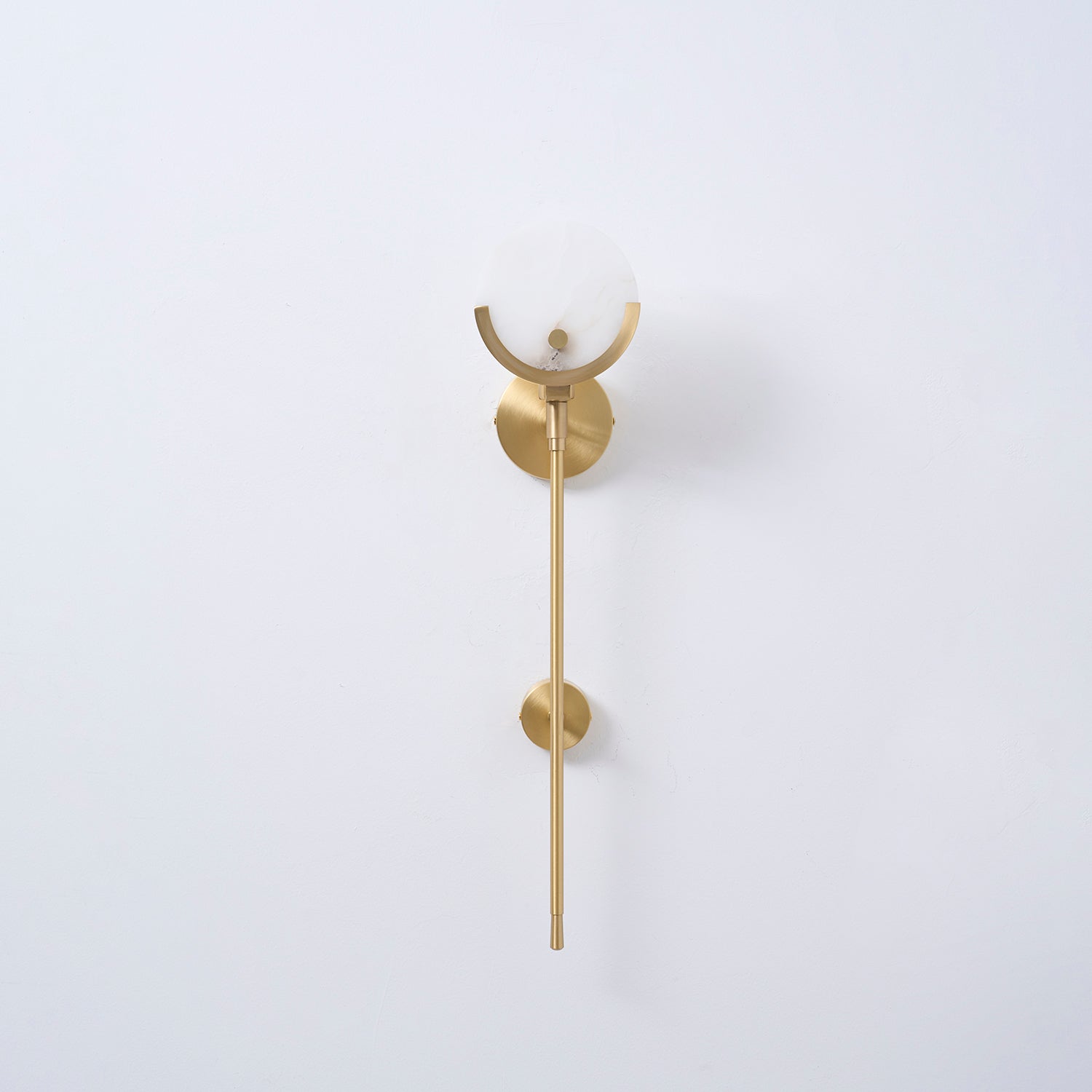 Ava Brass Alabaster Wall Lamp