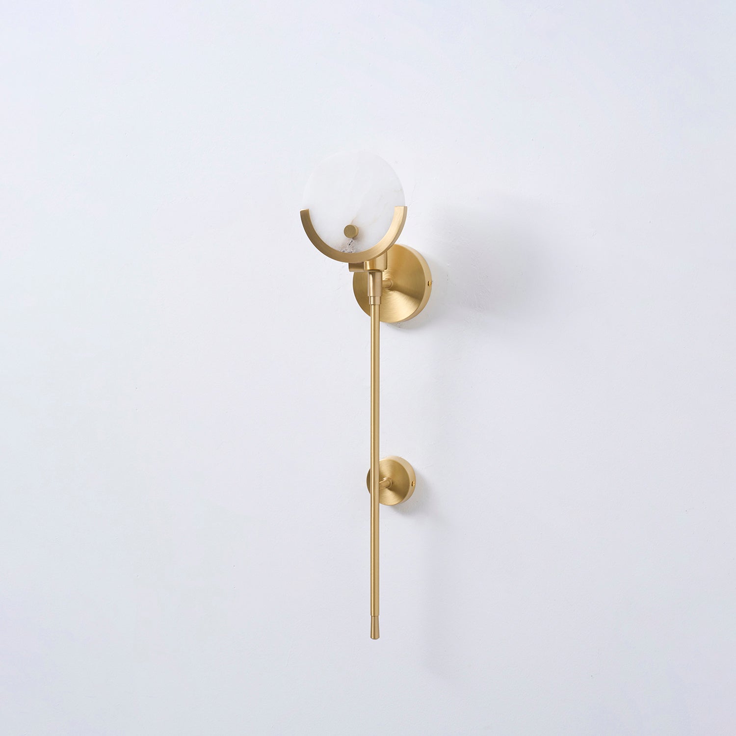 Ava Brass Alabaster Wall Lamp