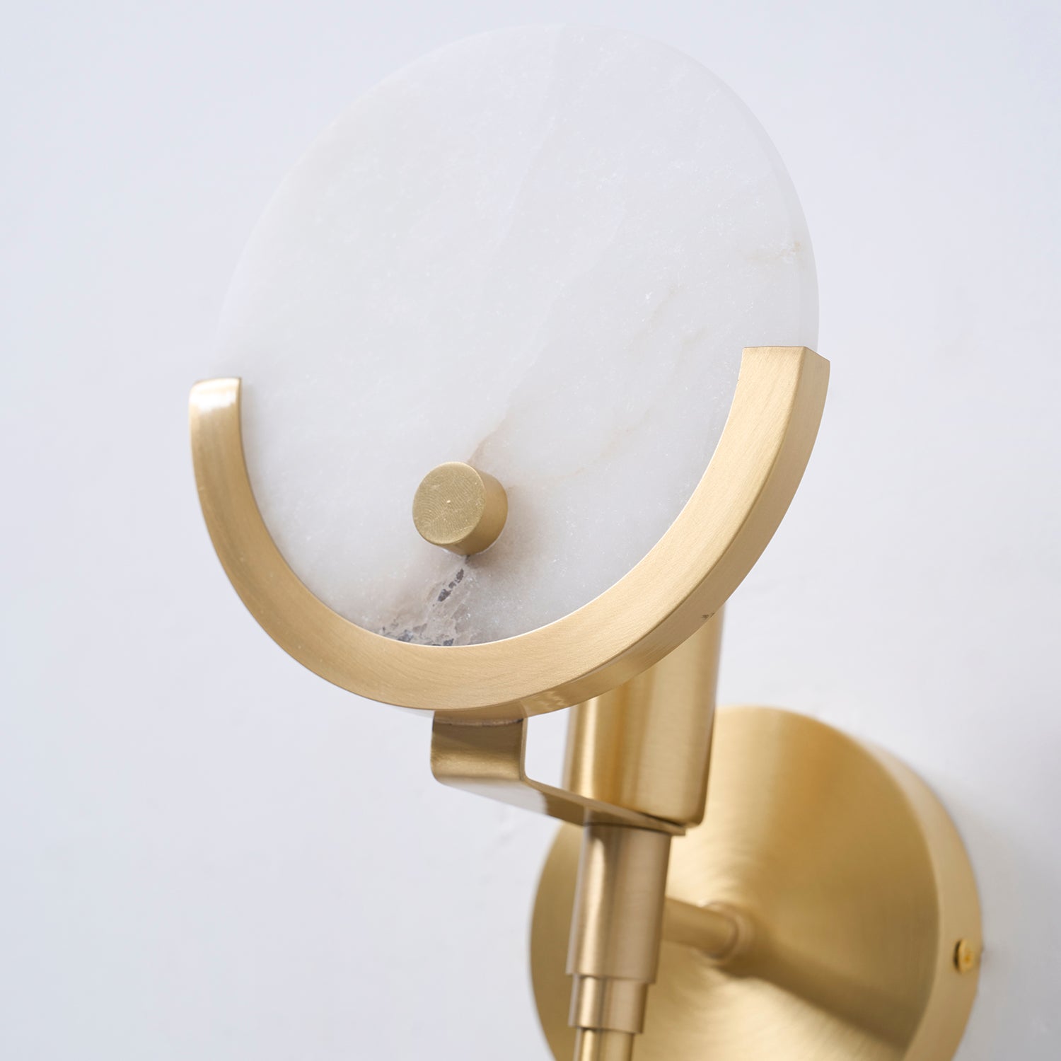 Ava Brass Alabaster Wall Lamp