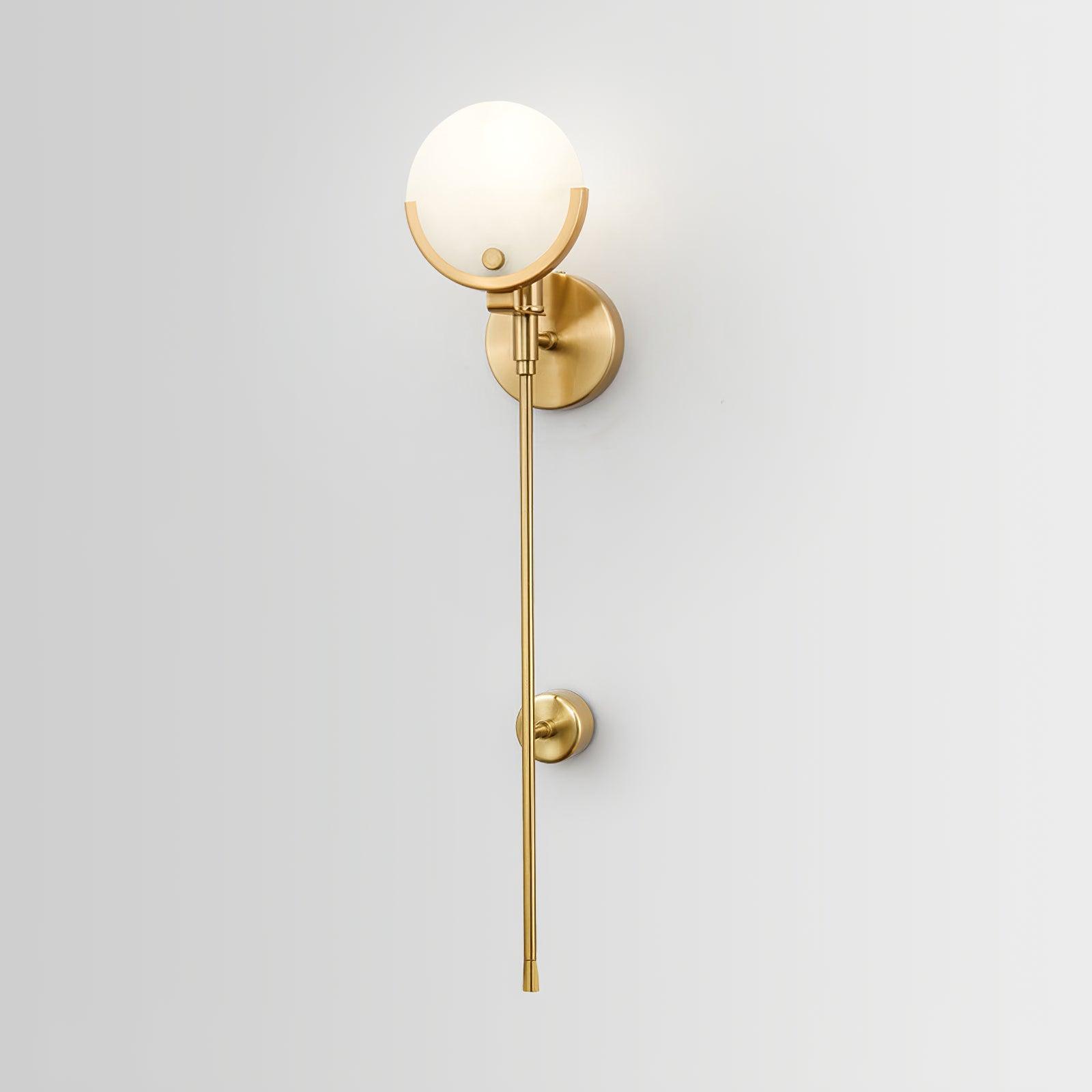 Ava Brass Alabaster Wall Lamp