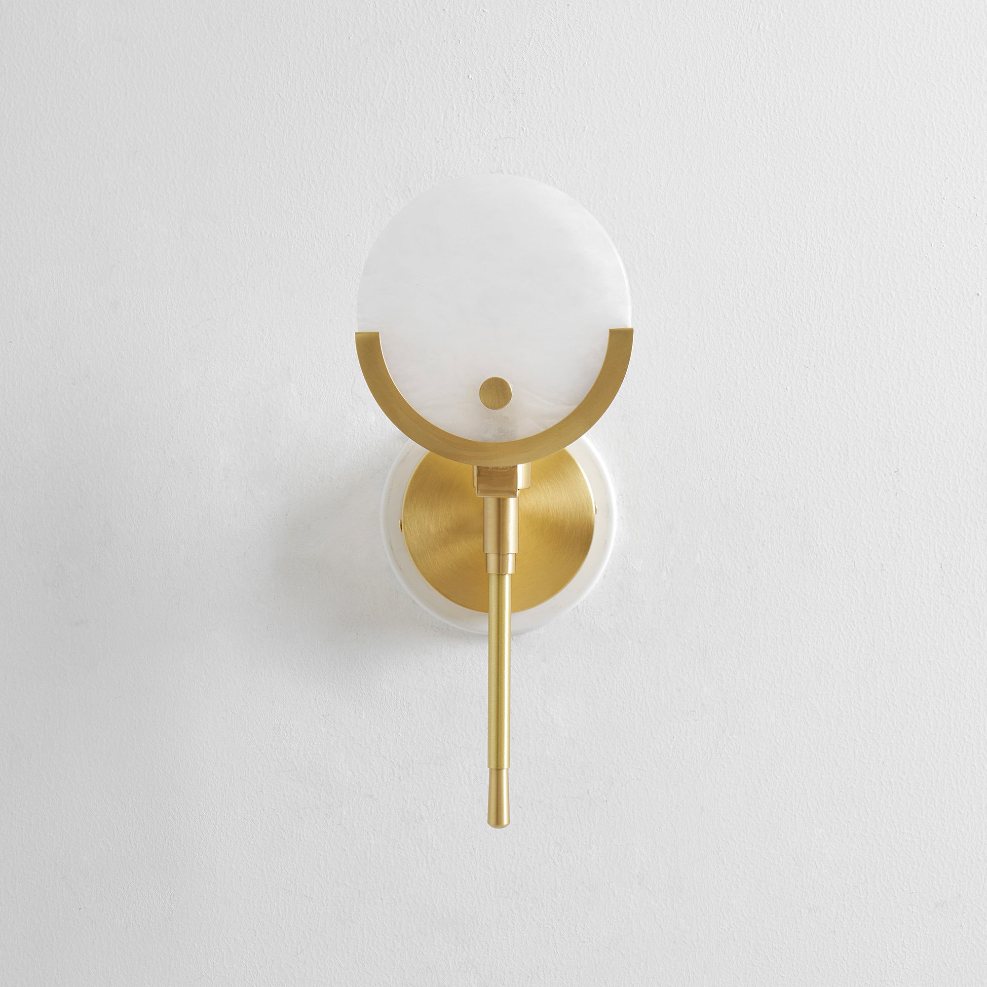 Ava Brass Alabaster Wall Lamp