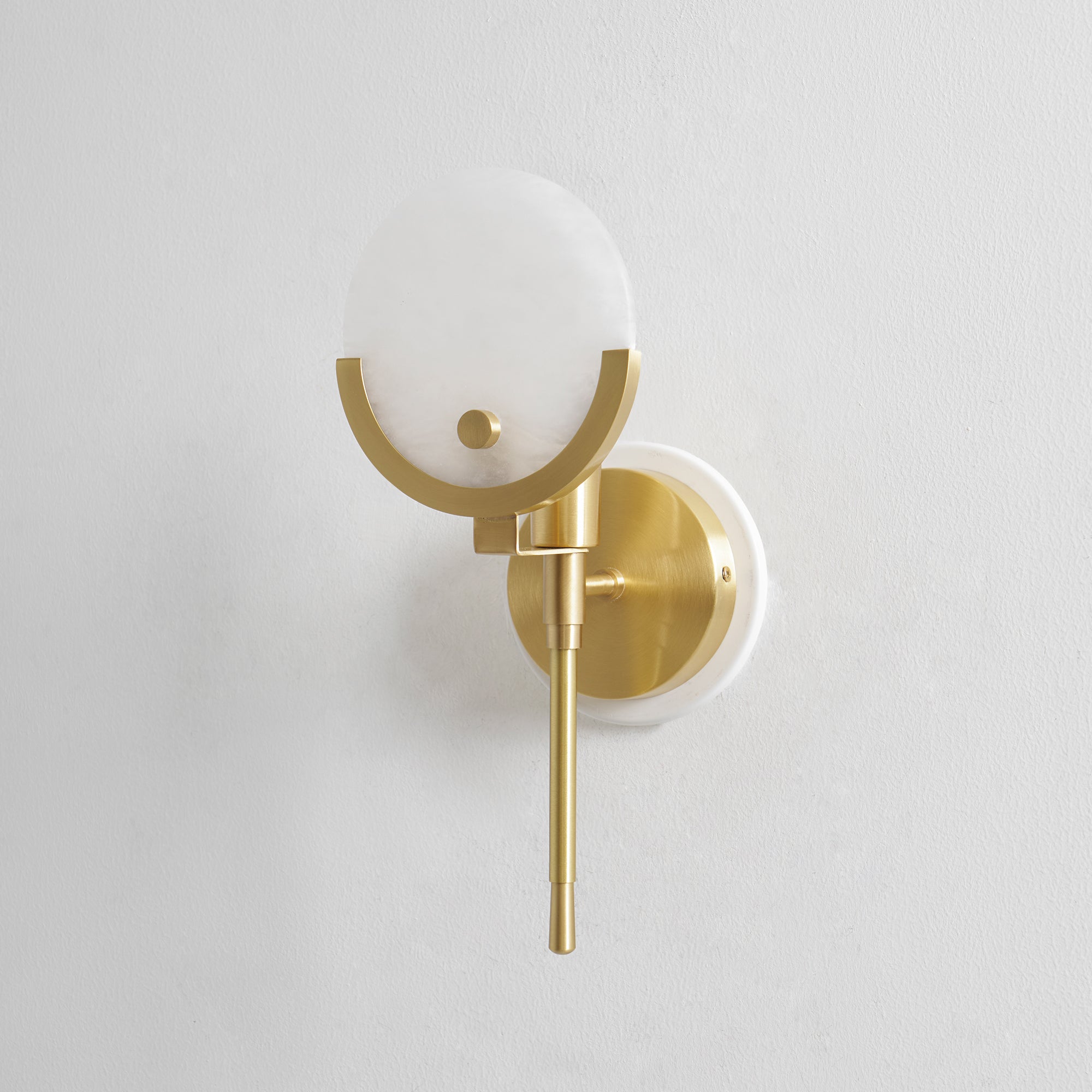 Ava Brass Alabaster Wall Lamp