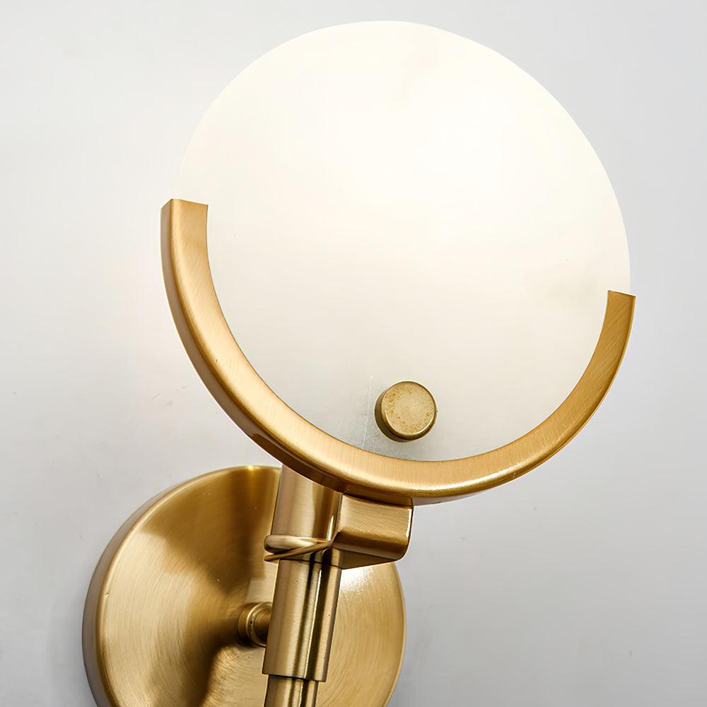 Ava Brass Alabaster Wall Lamp