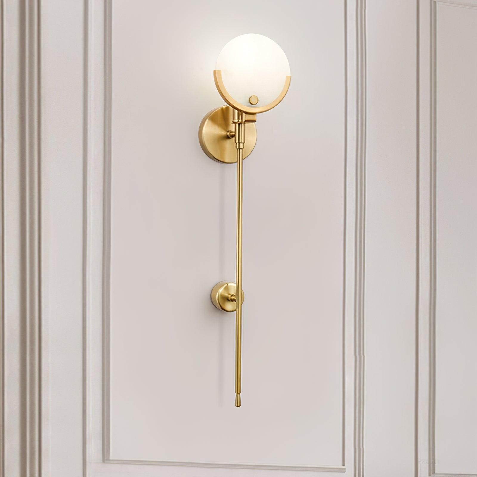 Ava Brass Alabaster Wall Lamp