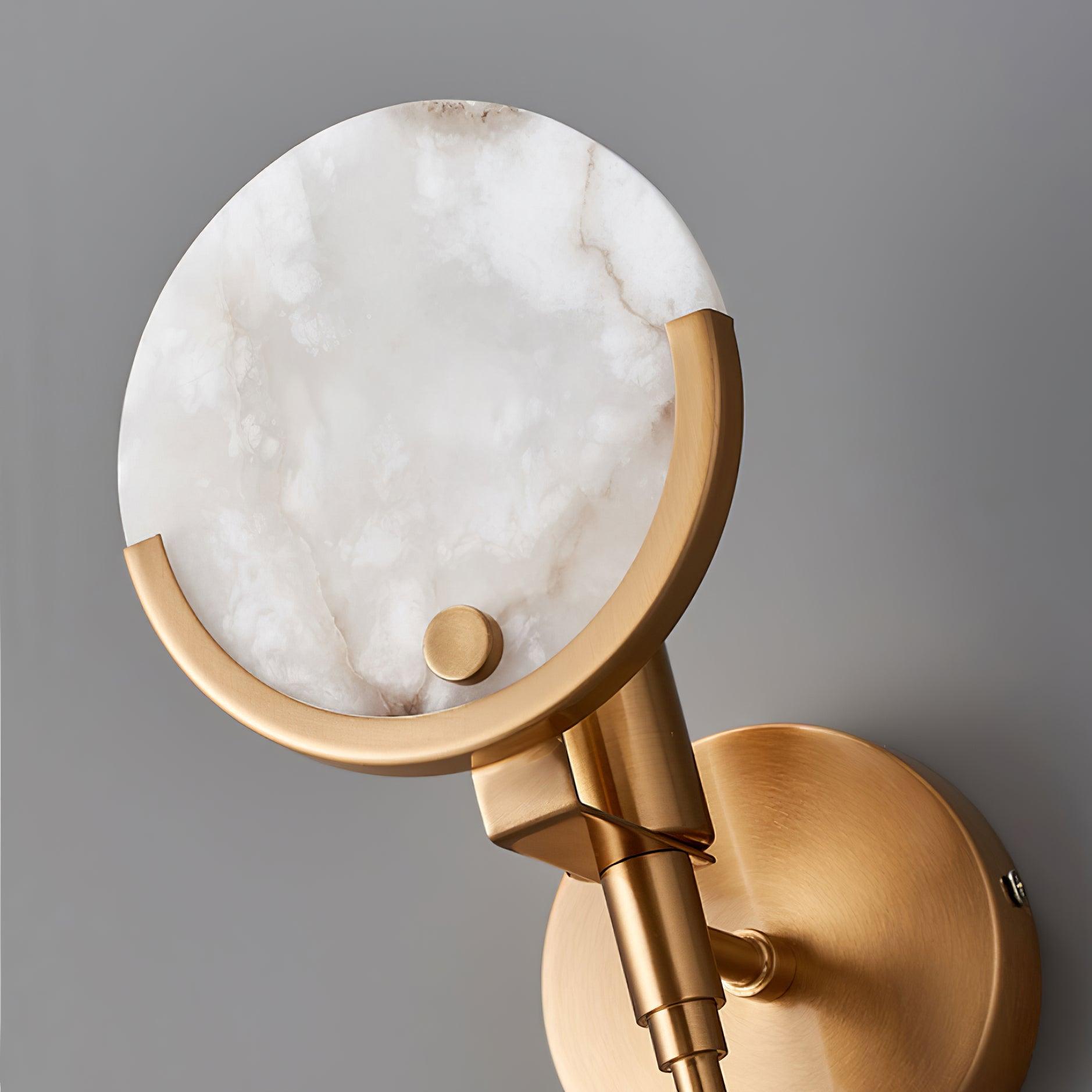 Ava Brass Alabaster Wall Lamp