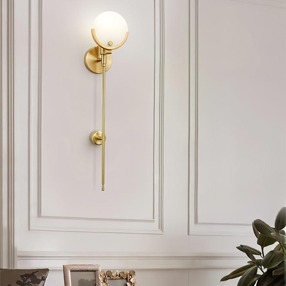 Ava Brass Alabaster Wall Lamp