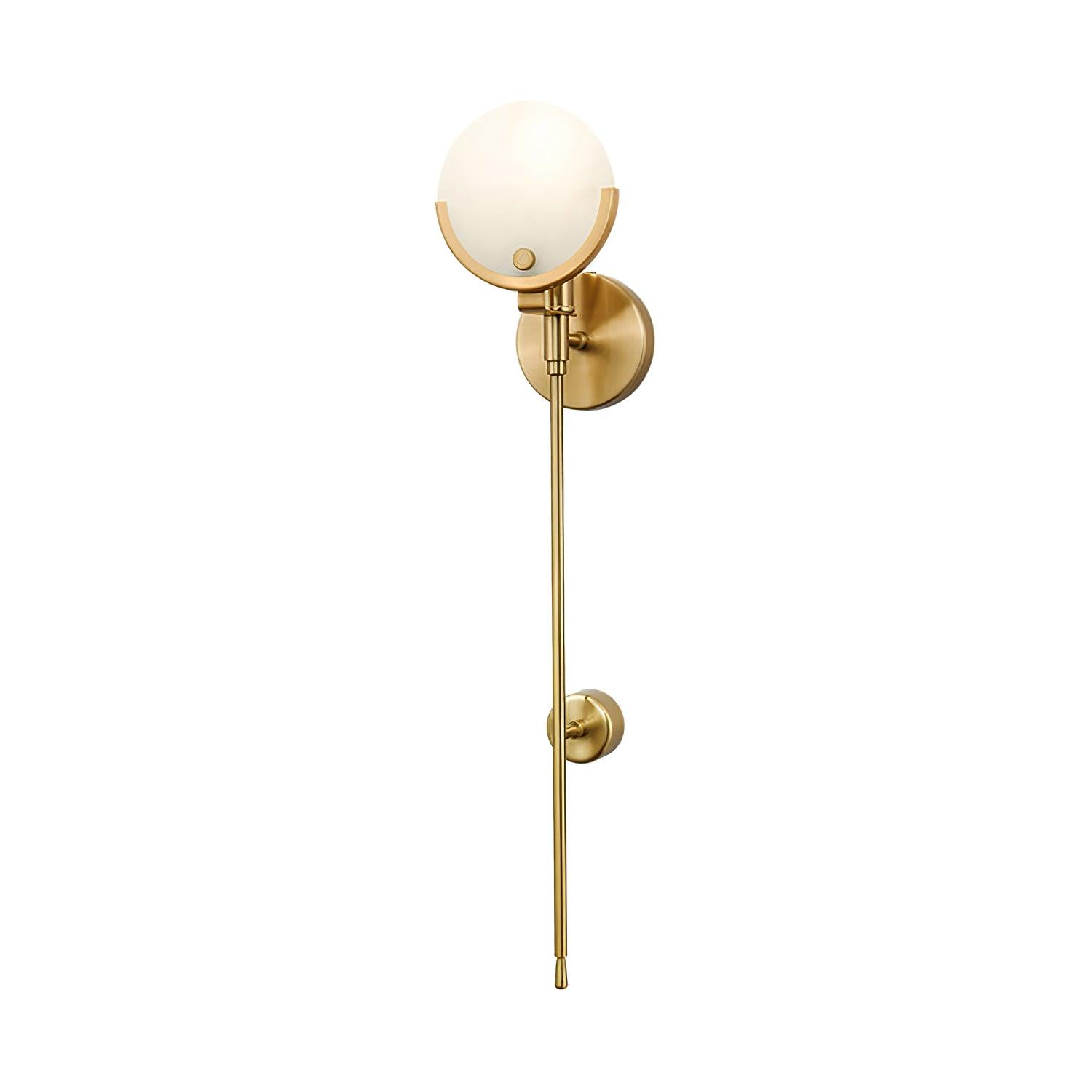 Ava Brass Alabaster Wall Lamp