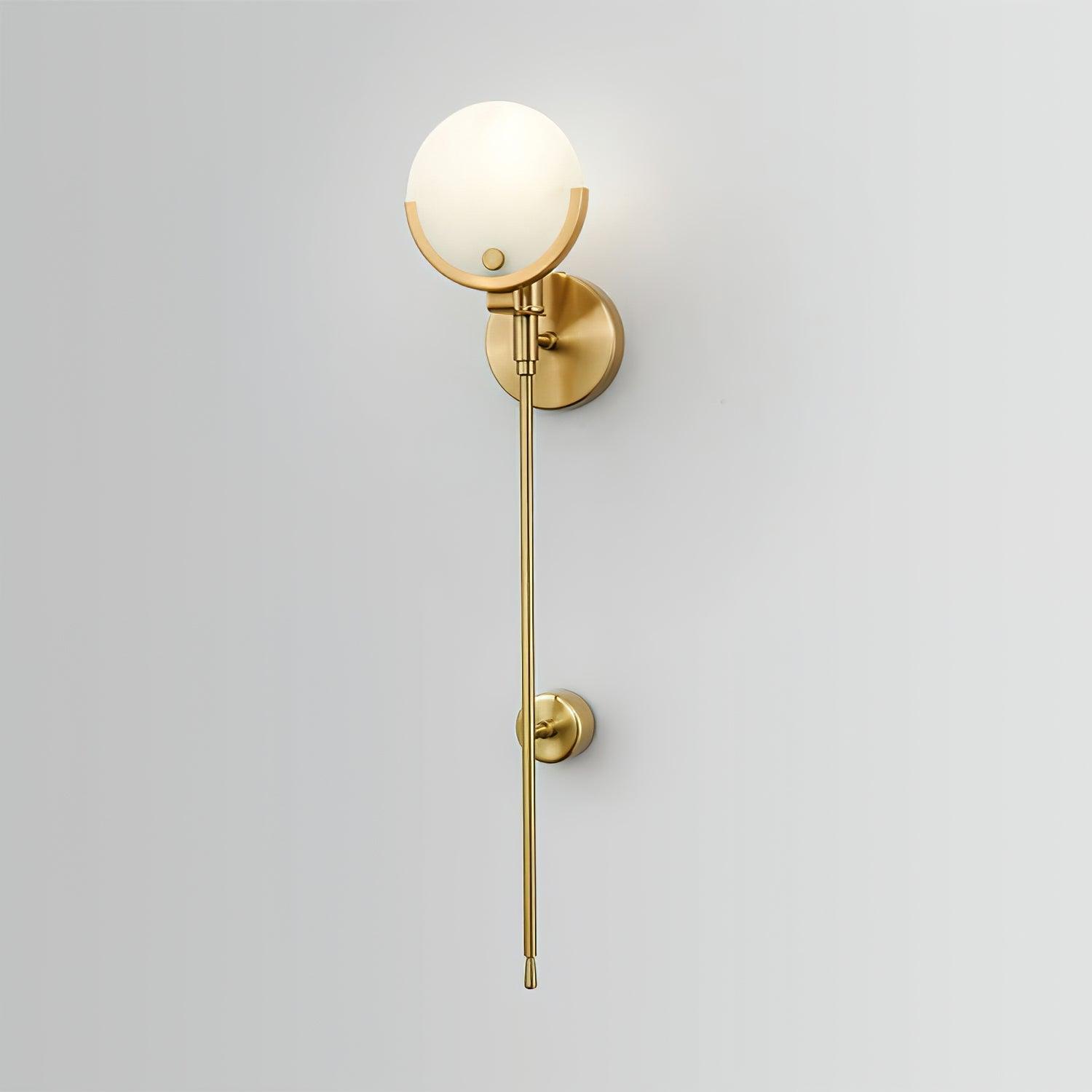 Ava Brass Alabaster Wall Lamp